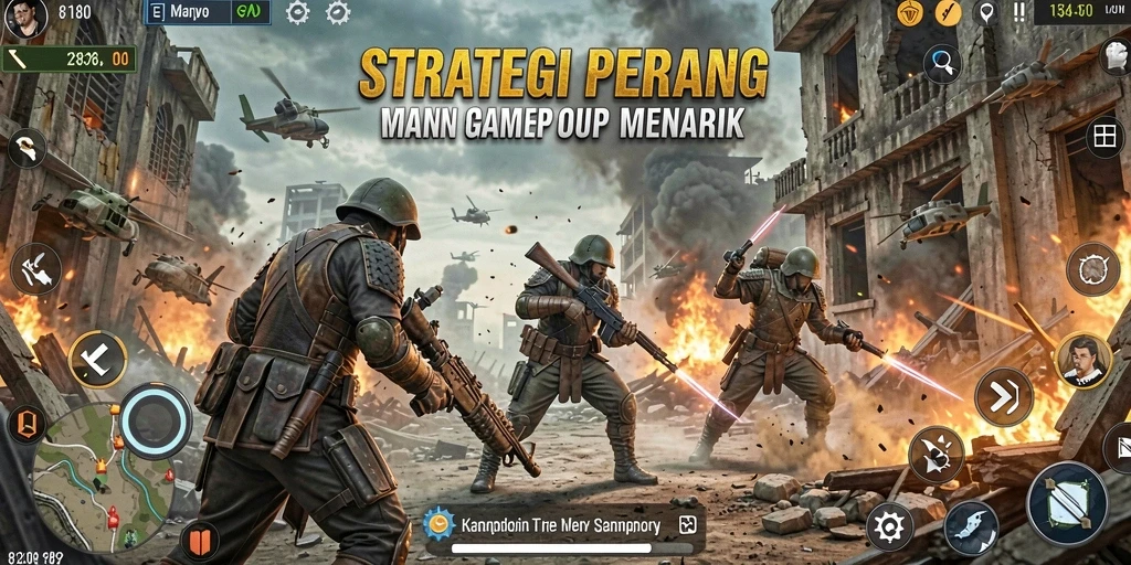 Tampilan gameplay menegangkan di 8180 dengan taktik strategi yang mendalam.