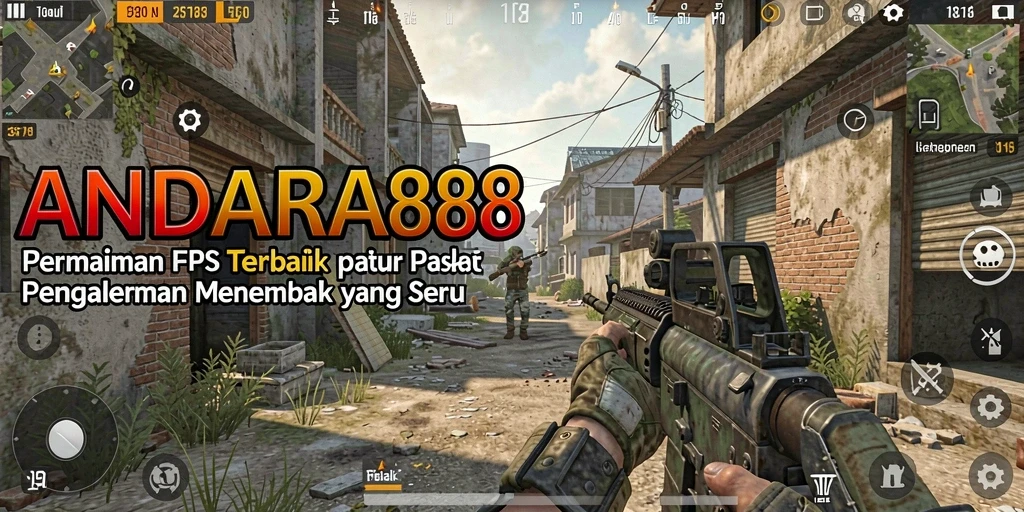 Screenshot gameplay ANDARA88 menampilkan aksi tembak-menembak yang mendebarkan.