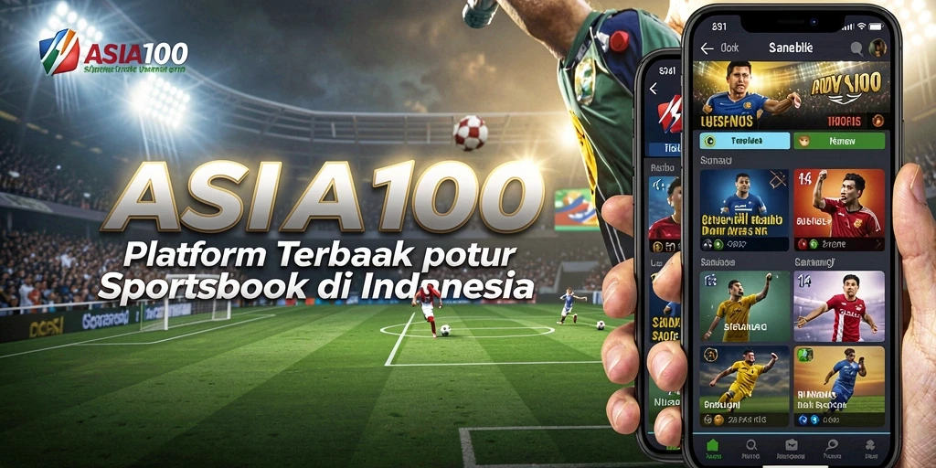 Tampilan antarmuka ASIA100 saat gameplay taruhan olahraga.