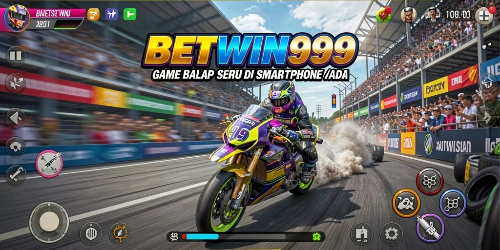 Tangkapan layar gameplay balapan yang seru dan mendebarkan.