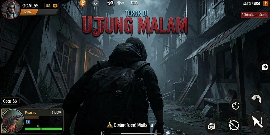 Tampilan gameplay mencekam dari game GOAL55 yang penuh ketegangan.