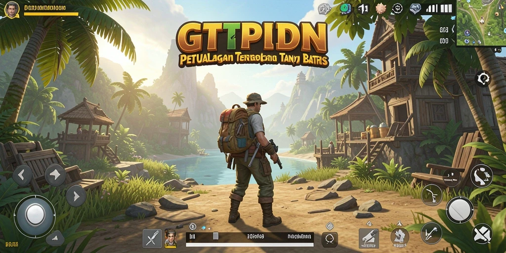 Tampilan gameplay GTPIDN dalam dunia terbuka yang luas.