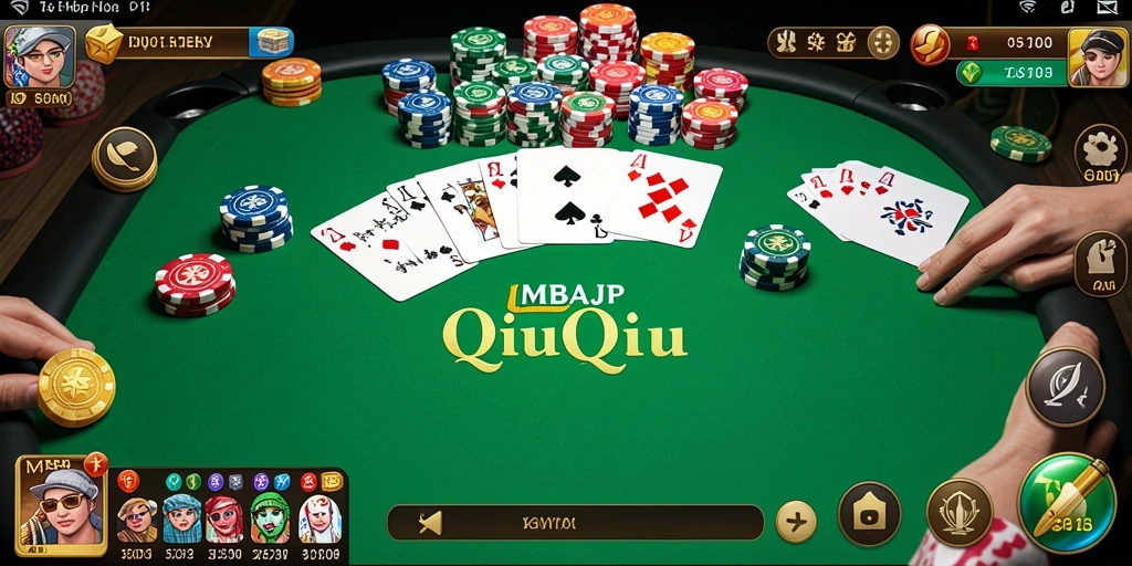 Tampilan gameplay QiuQiu yang seru dan dinamis.