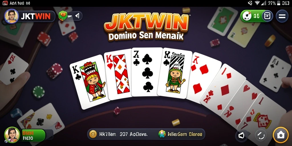 Tampilan screenshot utama JKTWIN dengan gameplay Domino yang menarik.