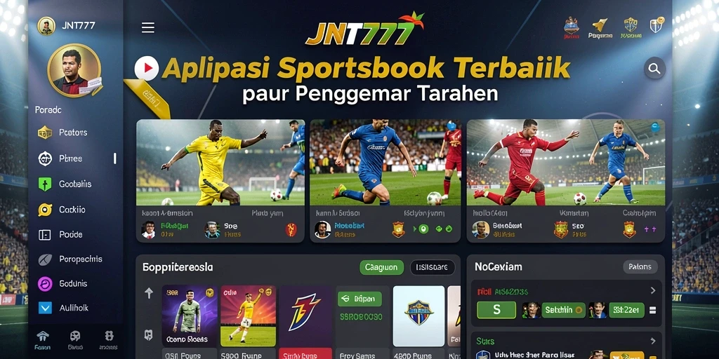 Tampilan antarmuka JNT777 dengan fitur taruhan olahraga yang menarik.