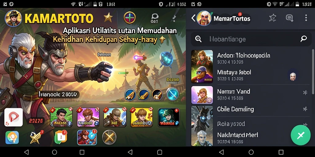 Tampilan utama KAMARTOTO menampilkan opsi manajemen yang intuitif.