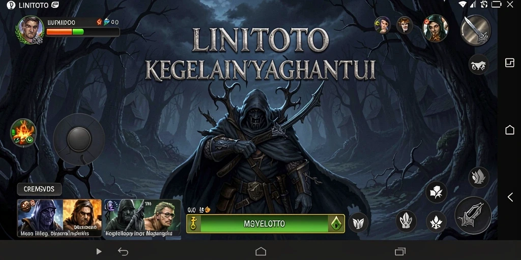 Screenshot gameplay LINITOTO yang menegangkan dan menyeramkan.