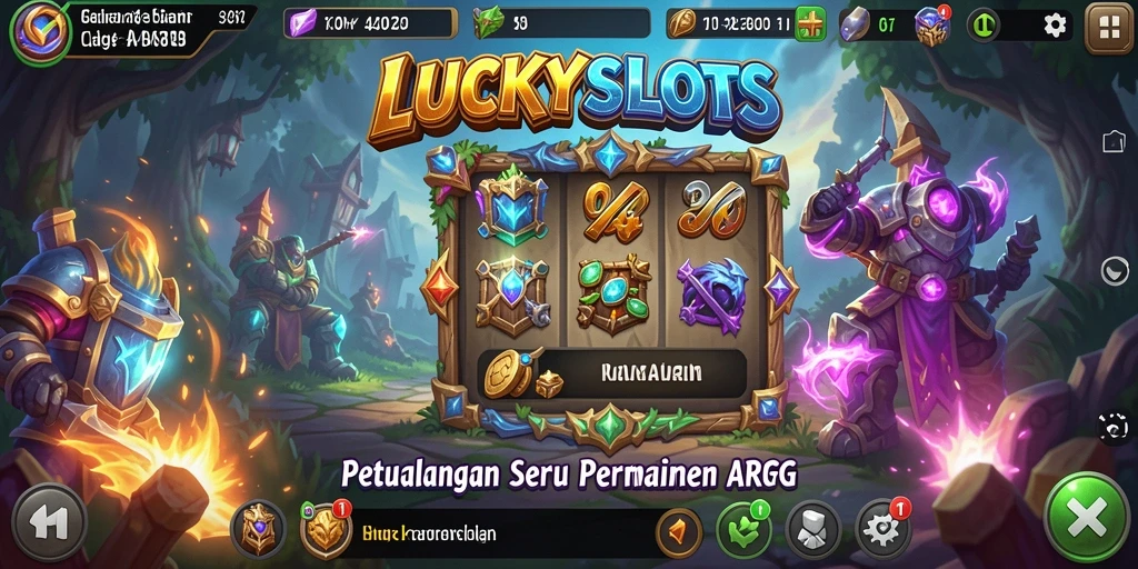 Gameplay menakjubkan dalam LUCKYSLOTS dengan karakter dan lingkungan yang menarik.