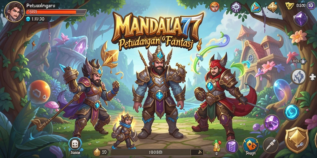 Tampilan gameplay seru dari MANDALA77 yang penuh petualangan.