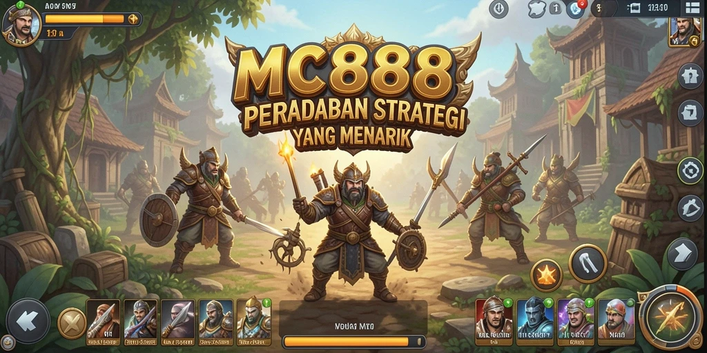 Screenshot utama MC888 menunjukkan gameplay yang menarik dalam membangun peradaban.