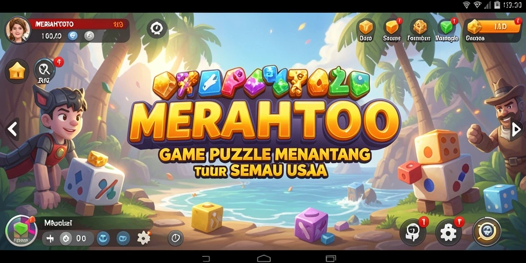 Tampilan gameplay puzzle yang menantang di MERAHTOTO.