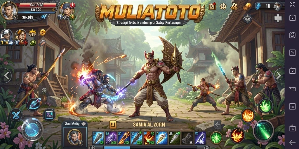 Screenshot gameplay MULIATOTO menampilkan momen pertempuran strategis.