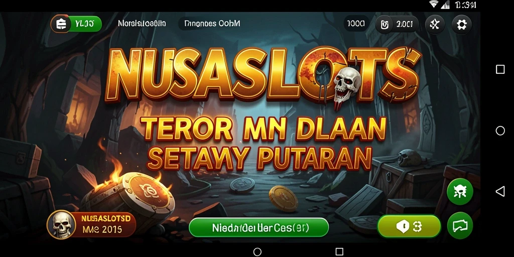 Tampilan gameplay NUSASLOTS dengan suasana horor yang mencekam.