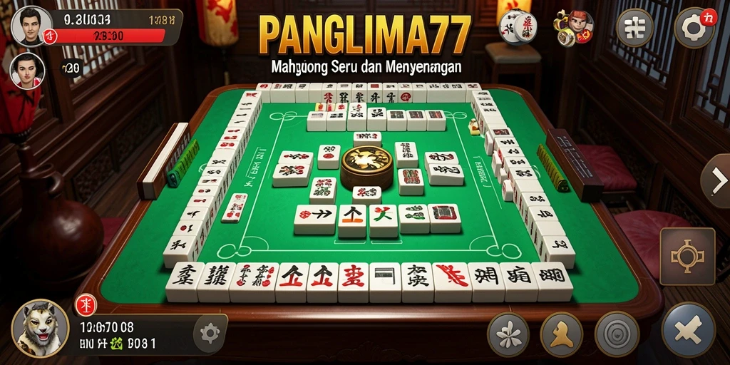 Screenshot gameplay <strong>PANGLIMA77</strong> yang menampilkan kesenangan dalam bermain Mahjong.