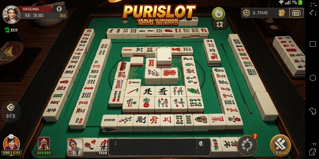 Tampilan gameplay <strong>PURISLOT</strong> dengan ubin Mahjong yang menarik.