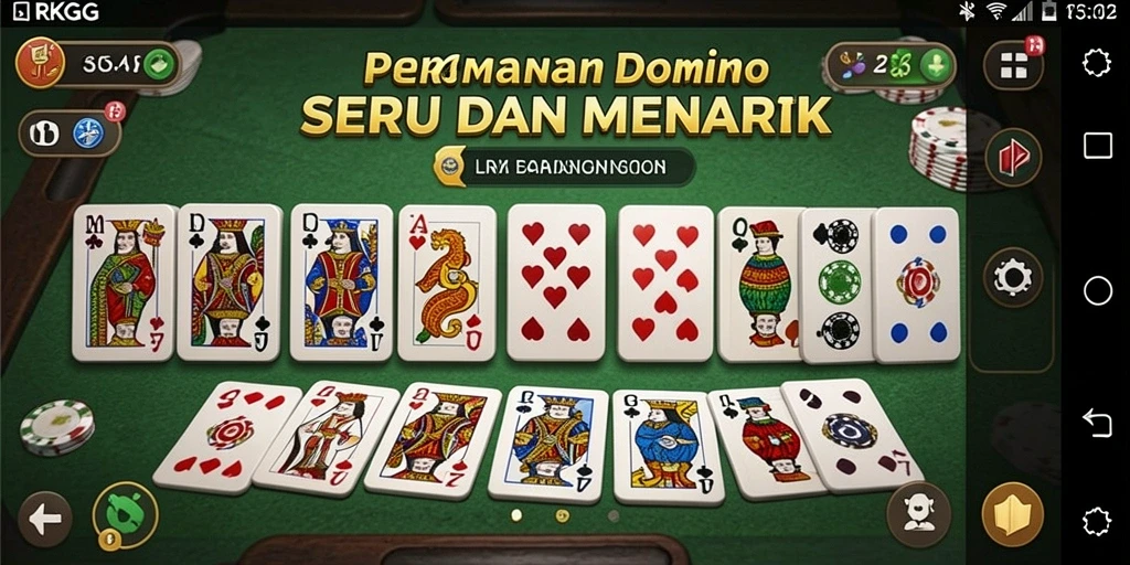 Tampilan gameplay seru dari permainan Domino RKGG.