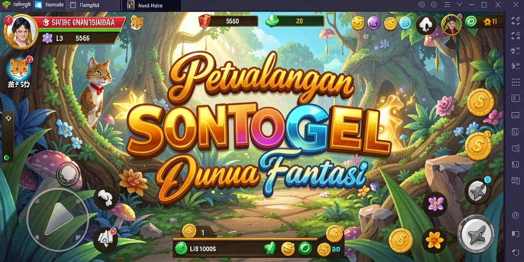 Screenshot utama SONTOGEL menampilkan aksi seru dalam petualangan mendebarkan.