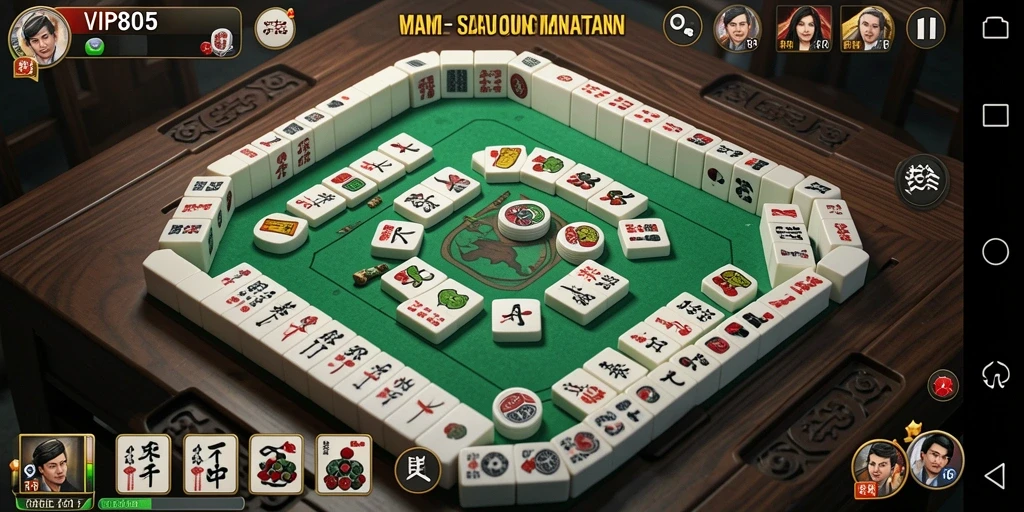 Tampilan utama gameplay VIP805 menampilkan keseruan Mahjong yang menantang.