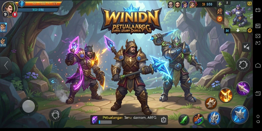 Tangkapan layar gameplay WINIDN yang menunjukkan pertempuran seru.