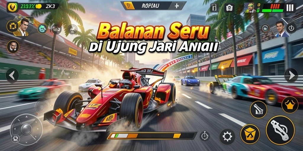 Tampilan gameplay ZK3 yang penuh aksi dan menantang.